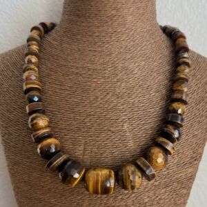 Tiger Eye Beaded Necklace